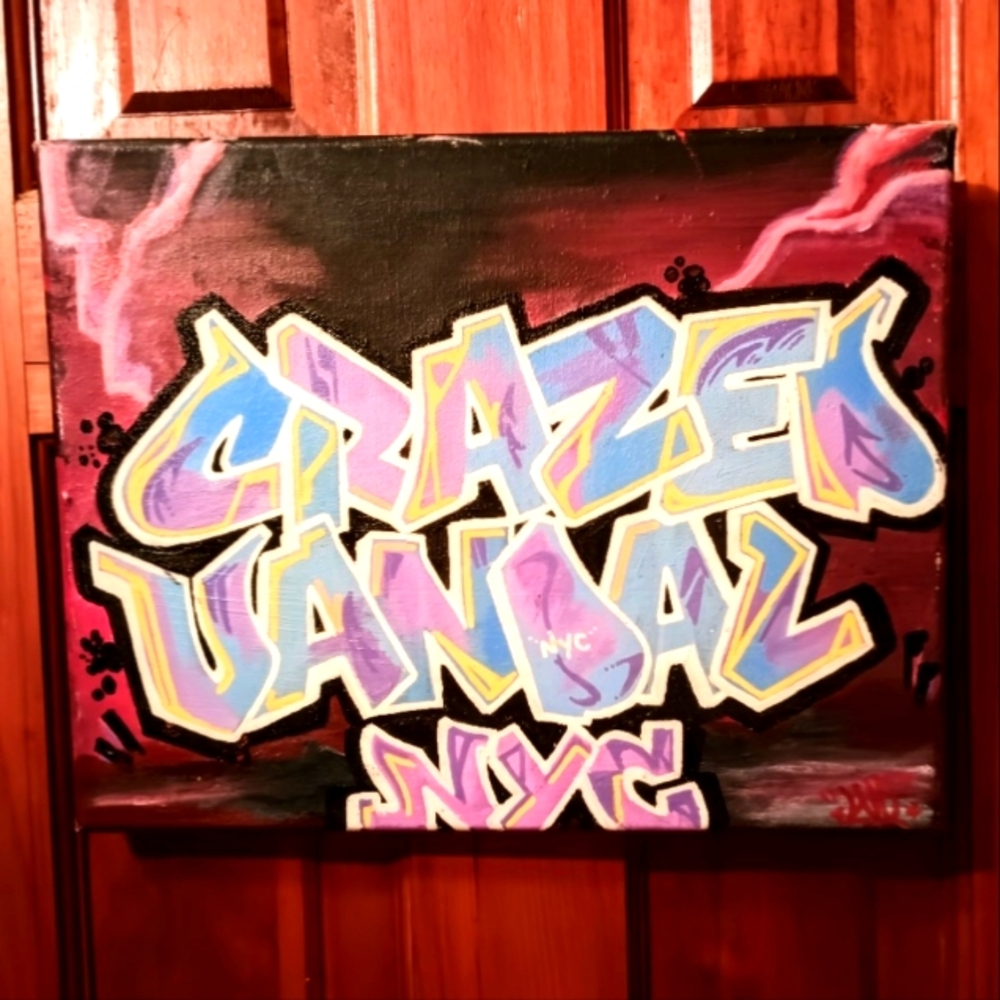 Graffiti art canvas 11 by 14 by Lue1